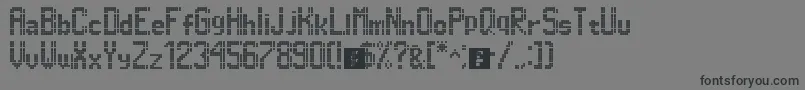 フォントDimelthoz11x96 – 黒い文字の灰色の背景