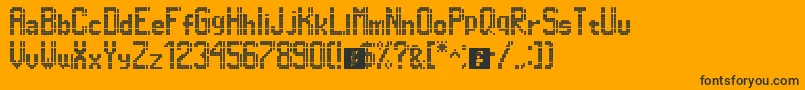 Dimelthoz11x96 Font – Black Fonts on Orange Background