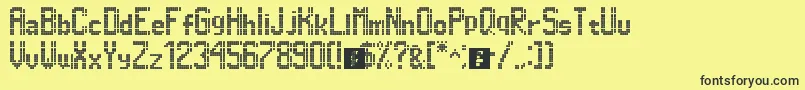 Dimelthoz11x96 Font – Black Fonts on Yellow Background