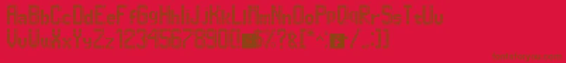 Шрифт Dimelthoz11x96 – коричневые шрифты на красном фоне
