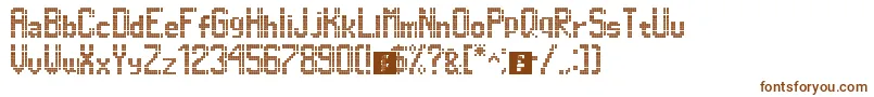 フォントDimelthoz11x96 – 白い背景に茶色のフォント