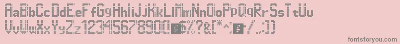 Dimelthoz11x96-Schriftart – Graue Schriften auf rosa Hintergrund