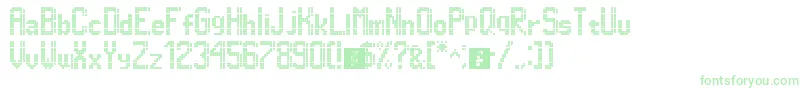 Dimelthoz11x96-Schriftart – Grüne Schriften auf weißem Hintergrund