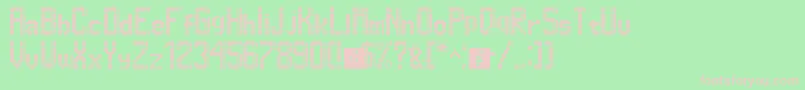 Шрифт Dimelthoz11x96 – розовые шрифты на зелёном фоне