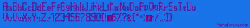 Dimelthoz11x96 Font – Purple Fonts on Blue Background