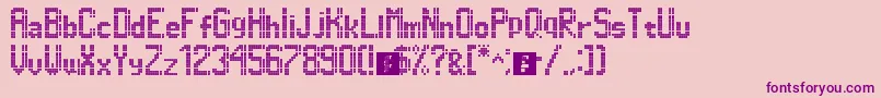 Dimelthoz11x96 Font – Purple Fonts on Pink Background