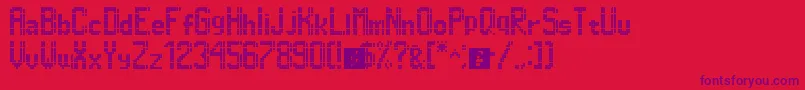 Dimelthoz11x96 Font – Purple Fonts on Red Background