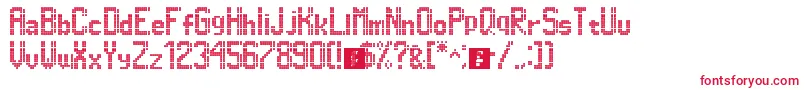 フォントDimelthoz11x96 – 赤い文字