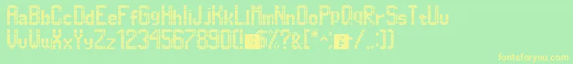 Dimelthoz11x96 Font – Yellow Fonts on Green Background