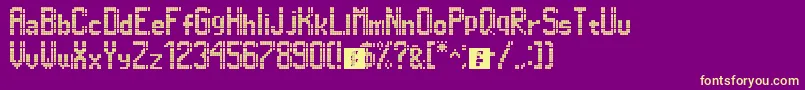 Dimelthoz11x96 Font – Yellow Fonts on Purple Background