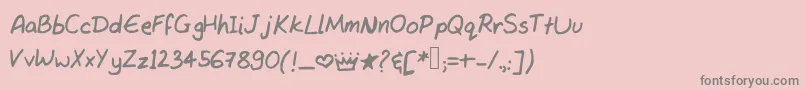 Tanvishand3 Font – Gray Fonts on Pink Background
