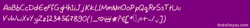 Tanvishand3 Font – Pink Fonts on Purple Background