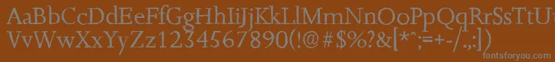 Шрифт JessicaantiqueRegular – серые шрифты на коричневом фоне