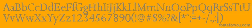 Police JessicaantiqueRegular – polices grises sur fond orange