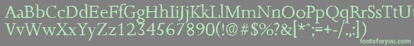 Шрифт JessicaantiqueRegular – зелёные шрифты на сером фоне