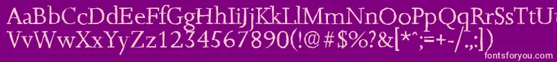 JessicaantiqueRegular Font – Pink Fonts on Purple Background