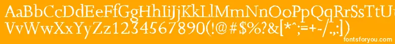 JessicaantiqueRegular Font – White Fonts on Orange Background