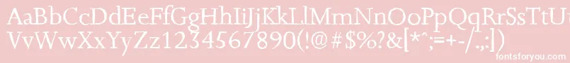 JessicaantiqueRegular Font – White Fonts on Pink Background