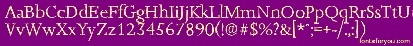 Police JessicaantiqueRegular – polices jaunes sur fond violet