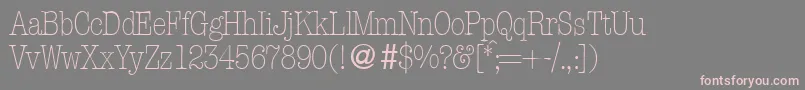 ModerntypewritercondlightRegular Font – Pink Fonts on Gray Background