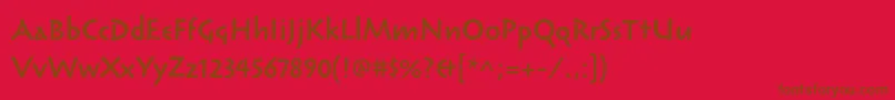 Police ReliqstdSemiboldcalm – polices brunes sur fond rouge