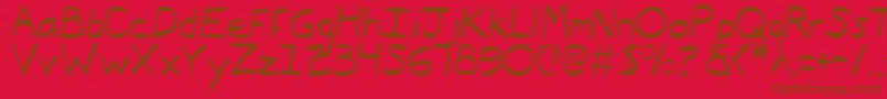 Typee2l Font – Brown Fonts on Red Background