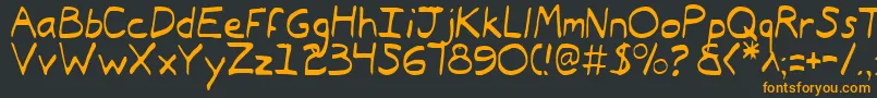 Typee2l Font – Orange Fonts on Black Background