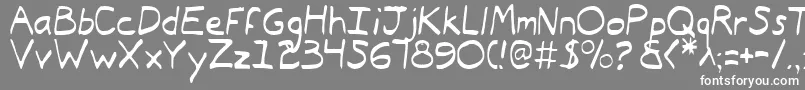 フォントTypee2l – 灰色の背景に白い文字