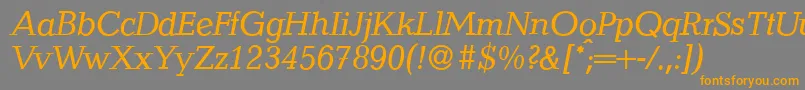 fuente QuantityItalic – Fuentes Naranjas Sobre Fondo Gris