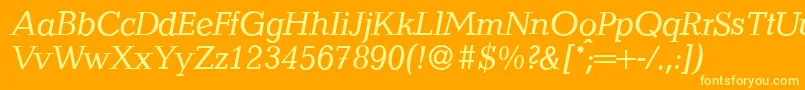 QuantityItalic Font – Yellow Fonts on Orange Background
