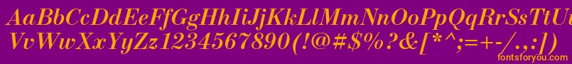 NewstandardcBolditalic Font – Orange Fonts on Purple Background