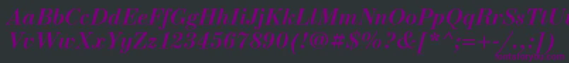 NewstandardcBolditalic Font – Purple Fonts on Black Background