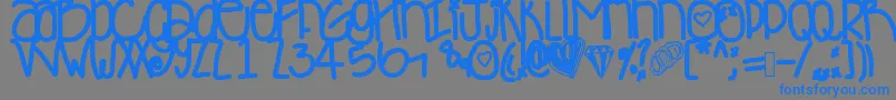 Desyminicakes Font – Blue Fonts on Gray Background