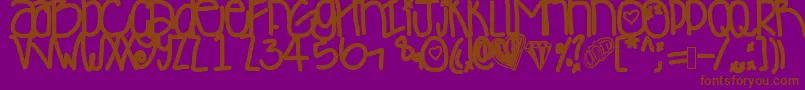 Desyminicakes Font – Brown Fonts on Purple Background