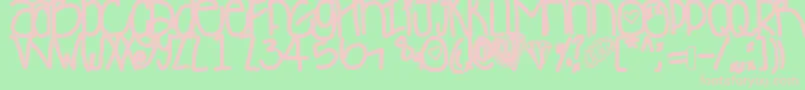 Desyminicakes Font – Pink Fonts on Green Background