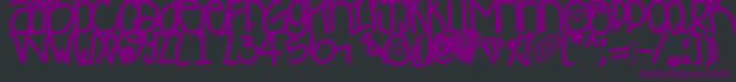 Desyminicakes Font – Purple Fonts on Black Background