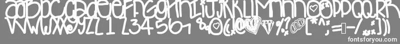 Desyminicakes Font – White Fonts on Gray Background