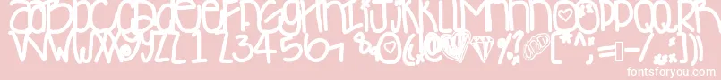 Desyminicakes Font – White Fonts on Pink Background
