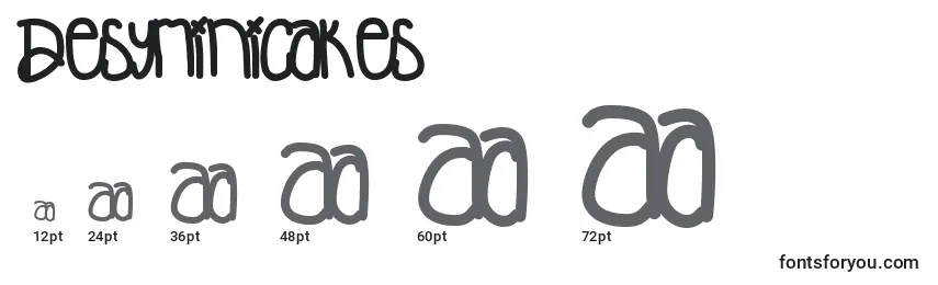Размеры шрифта Desyminicakes