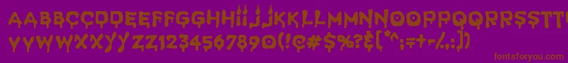 SpookyLight Font – Brown Fonts on Purple Background