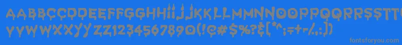 SpookyLight Font – Gray Fonts on Blue Background