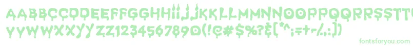 SpookyLight Font – Green Fonts on White Background