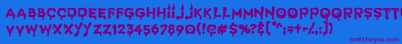 SpookyLight Font – Purple Fonts on Blue Background