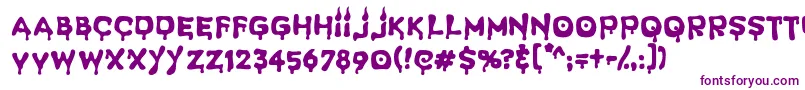 SpookyLight Font – Purple Fonts on White Background