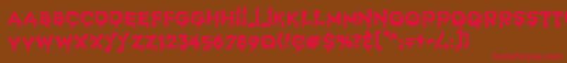 SpookyLight Font – Red Fonts on Brown Background