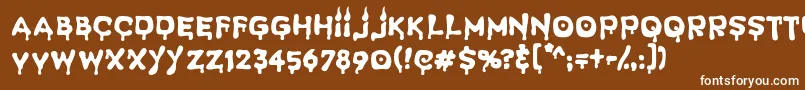 SpookyLight Font – White Fonts on Brown Background