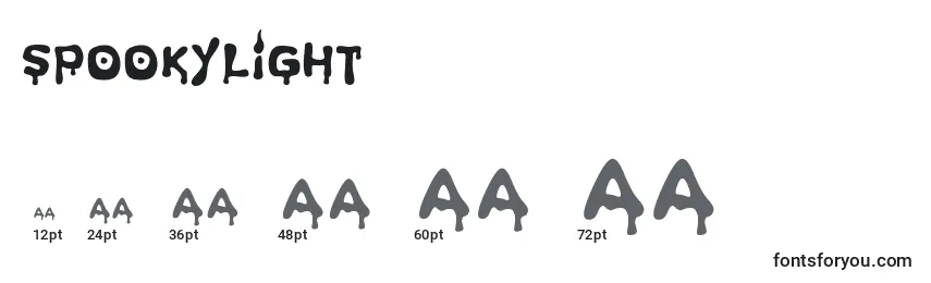 SpookyLight Font Sizes