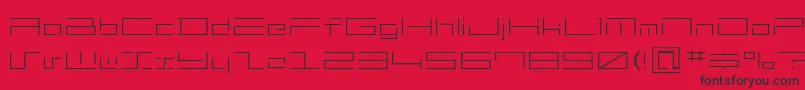 フォントMh2 – 赤い背景に黒い文字