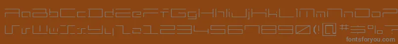 フォントMh2 – 茶色の背景に灰色の文字