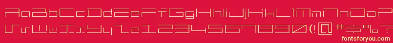 Mh2 Font – Yellow Fonts on Red Background